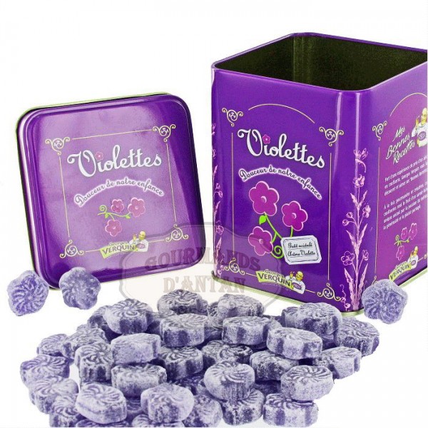 Violettes - Bonbon à la Violette Verquin - Boite métal 400g